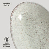 DEEP OVAL PLATTER LARGE ORGANIC STONEWARE Ø 12.6x6.3" PISTACHE