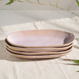DEEP OVAL PLATTER LARGE ORGANIC STONEWARE Ø 12.6x6.3" LITCHI
