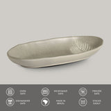DEEP OVAL PLATTER LARGE ORGANIC STONEWARE Ø 12.6x6.3" SEIVA