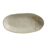 DEEP OVAL PLATTER LARGE ORGANIC STONEWARE Ø 12.6x6.3" CAMPESTRE