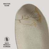 DEEP OVAL PLATTER LARGE ORGANIC STONEWARE Ø 12.6x6.3" CAMPESTRE