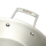 Babish 13 Inch Tri-Ply Stainless Steel Paella Pan, Large Skillet, Griddle, Frying Pan - Induction Safe