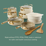 Bloomhouse 15 Piece Pots and Pans Heavy Duty Aluminum Premium PFA Free Ceramic Nonstick Dutch Oven Pot with Lid