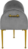 Owen Elegant Velvet Bench with Polished Gold Legs, Chic Design for Bedroom or Entryway Seating