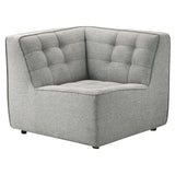 Selen Light Grey Linen Corner Sectional Sofa