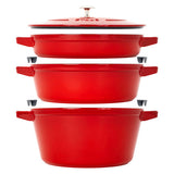 STAUB Cast Iron 4-pc Stackable Set