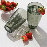 23 oz Smoke Gray Hammered Acrylic Cups Set of 8