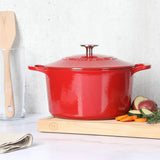 Martha Stewart Gatwick 4 Quart Enamel Cast Iron Dutch Oven - Red