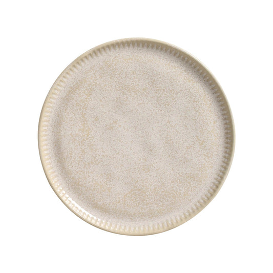 LINHAS DESSERT PLATE STONEWARE Ø 8.46" LATTE
