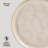 LINHAS DESSERT PLATE STONEWARE Ø 8.46" LATTE