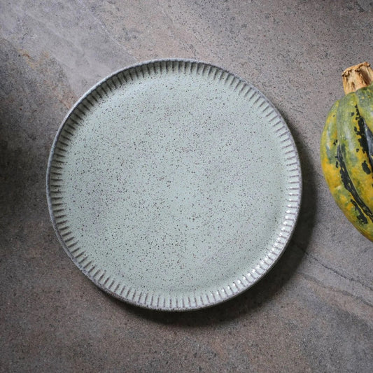 LINHAS DESSERT PLATE STONEWARE Ø 8.46" PISTACHE
