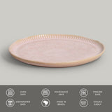 LINHAS DESSERT PLATE STONEWARE Ø 8.46" LITCHI