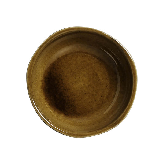 RAMEKIN ORGANIC MEDIUM STONEWARE Ø 3.54x1.18" AMBER