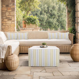 Indoor/Outdoor Universal Square Ottoman Dune Moss Cover Only