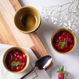 LINHAS RAMEKIN STONEWARE Ø 3.5x1.97" AMBER