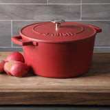 Babish 6-Quart Round Matte Enamel Cast Iron Dutch Oven Pot With Lid