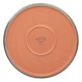 Gibson Elite Townscape 12 Piece (Service for 4) Plates and Bowls Reactive Glaze Embossed Round Dishes Terracotta Dinnerware Set