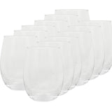 Gibson Home Bellini Glass 12 Piece All Purpose Stemless Red, White, Water, Beverage Glasses/Tumbler - Set of 12