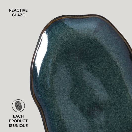SHALLOW OVAL PLATTER MEDIUM BIO STONEWARE Ø 11.81x7.87" OCEANO