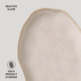 SHALLOW OVAL PLATTER MEDIUM BIO STONEWARE Ø 11.81x7.87" LATTE