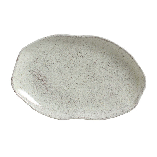 SHALLOW OVAL PLATTER MEDIUM BIO STONEWARE Ø 11.81x7.87" PISTACHE