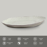 SHALLOW OVAL PLATTER MEDIUM BIO STONEWARE Ø 11.81x7.87" PISTACHE