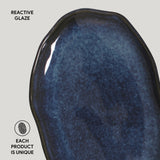 SHALLOW OVAL PLATTER MEDIUM BIO STONEWARE Ø 11.81x7.87" DENIM