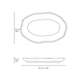 SHALLOW OVAL PLATTER MEDIUM BIO STONEWARE Ø 11.81x7.87" DENIM