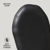SHALLOW OVAL PLATTER MEDIUM BIO STONEWARE Ø 11.81x7.87" MATTE BLACK