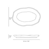 SHALLOW OVAL PLATTER MEDIUM BIO STONEWARE Ø 11.81x7.87" MATTE BLACK