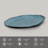 SHALLOW OVAL PLATTER MEDIUM BIO STONEWARE Ø 11.81x7.87" NIGHT SKY