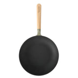 Sur La Table Kitchen Essential Main Canteen 9.5" Pre-Seasoned Cast Iron Skillet w/ Wood Handle, Natural Nonstick Lightweight Frying Pan for Searing, Sautéing & Everyday Cooking