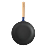 Sur La Table Kitchen Essential Main Canteen 9.5" Pre-Seasoned Cast Iron Skillet w/ Wood Handle, Natural Nonstick Lightweight Frying Pan for Searing, Sautéing & Everyday Cooking