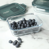 Martha Stewart Shadowbrook 10-Piece Borosilicate Glass Storage Container Set – Airtight Locking Lids, 21.6 oz Meal Prep, Leftover & Lunch Containers, Microwave, Oven & Dishwasher Safe