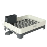 Gibson Home Nestcraft Full Size Rust Resistant Dish Rack with Drain Board and Flatware Caddy