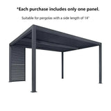 PURPLE LEAF Louvered Pergola Accessory Aluminum Louver Grille for Optimal Privacy, Sunlight Control Side Fixed Shutter Wall, Pergola Not Included