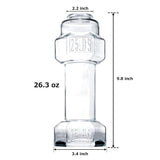The Wine Savant 2-Set, Dumbbell Beer & Whiskey Glasses, Giant Lifting Beers 26oz Glass