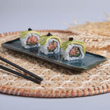 RECTANGULAR PLATTER ORGANIC STONEWARE Ø 8.66x3.74" OCEANO