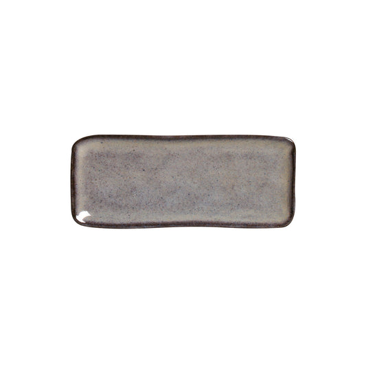 RECTANGULAR PLATTER ORGANIC STONEWARE Ø 8.66x3.74" TOURMALINE