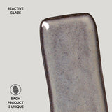 RECTANGULAR PLATTER ORGANIC STONEWARE Ø 8.66x3.74" TOURMALINE