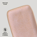RECTANGULAR PLATTER ORGANIC STONEWARE Ø 8.66x3.74" LITCHI