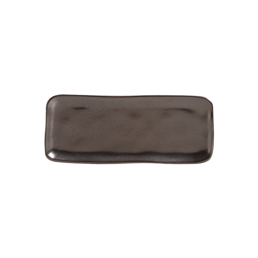 RECTANGULAR PLATTER ORGANIC STONEWARE Ø 8.66x3.74" METALLICA