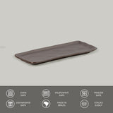RECTANGULAR PLATTER ORGANIC STONEWARE Ø 8.66x3.74" METALLICA