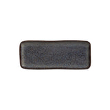 RECTANGULAR PLATTER ORGANIC STONEWARE Ø 8.66x3.74" TITANIUM