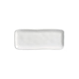 RECTANGULAR PLATTER ORGANIC STONEWARE Ø 8.66x3.74" NEW WHITE