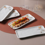 RECTANGULAR PLATTER ORGANIC STONEWARE Ø 8.66x3.74" CAMPESTRE