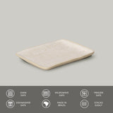RECTANGULAR PLATTER JUTA STONEWARE Ø 7.08x5.51" LATTE