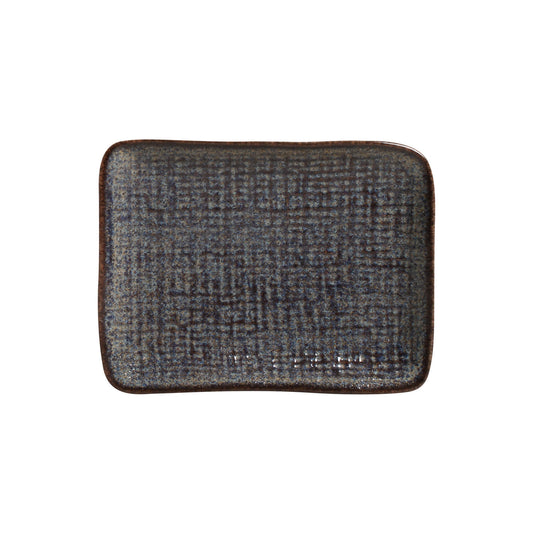 RECTANGULAR PLATTER JUTA STONEWARE Ø 7.08x5.51" TITANIUM