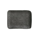 RECTANGULAR PLATTER JUTA STONEWARE Ø 7.08x5.51" CHROMIUM