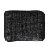 RECTANGULAR PLATTER JUTA STONEWARE Ø 7.08x5.51" MATTE BLACK